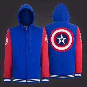 RARE WeLoveFine Captain America Varsity Hoodie | Size S/M